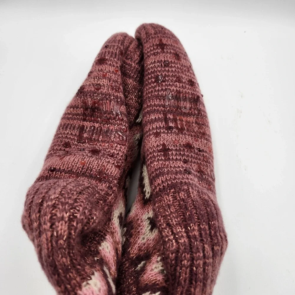 Sock Set Adult Muk Luks Short Cabin Set L/XL and Alexa‎ Rose Sock Size 9-11 Cozy